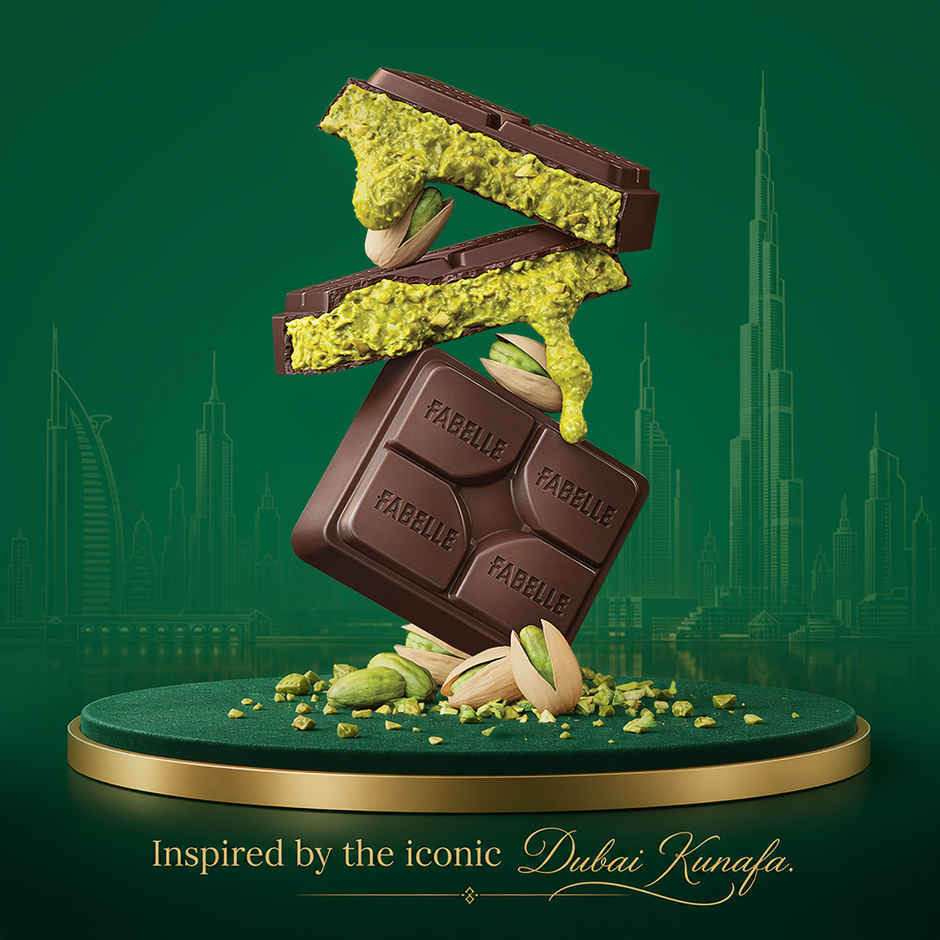 Fabelle Kunafa Dark Chocolate Crispy Kunafa and Rich Pistachio Creme