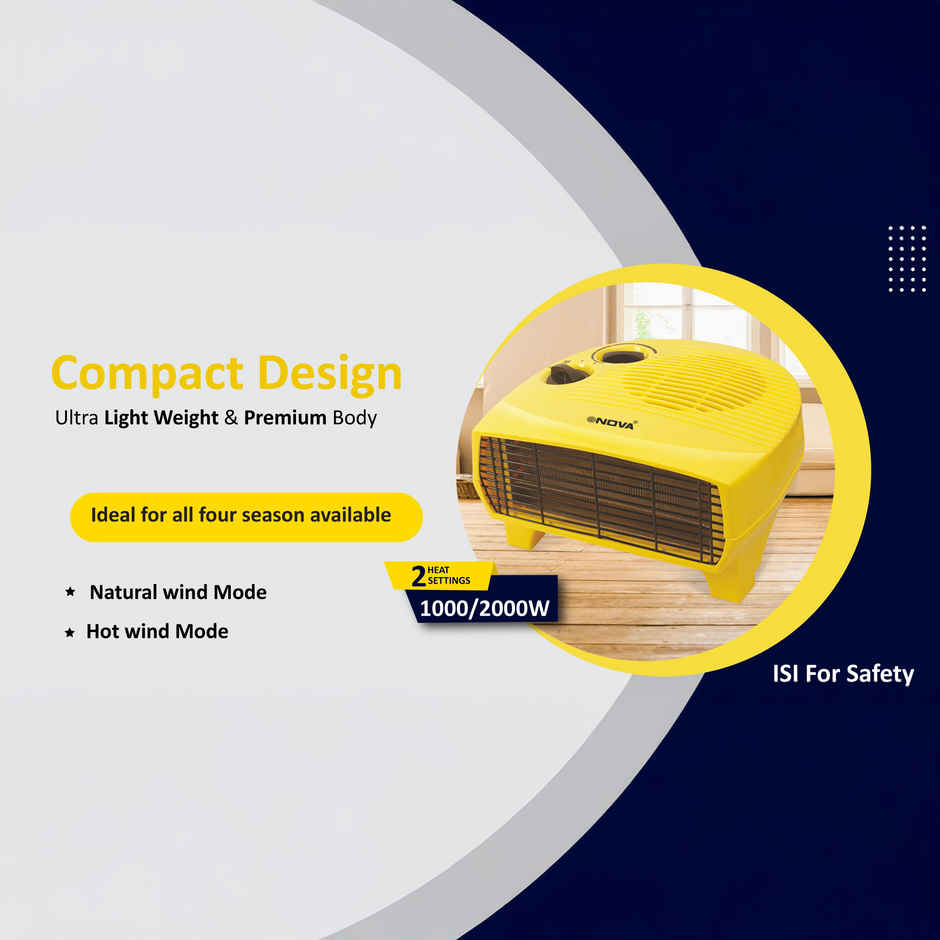 NOVA ISI Mark NH 1234 Ultra Silent Fan Room Heater