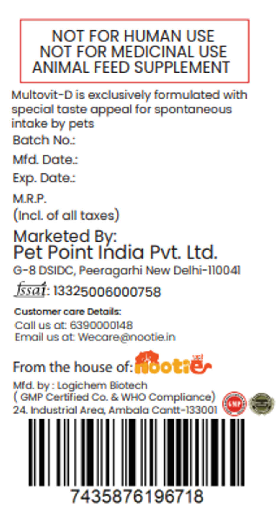 Nootie Total Wellness Multivitamin Dog Supplement