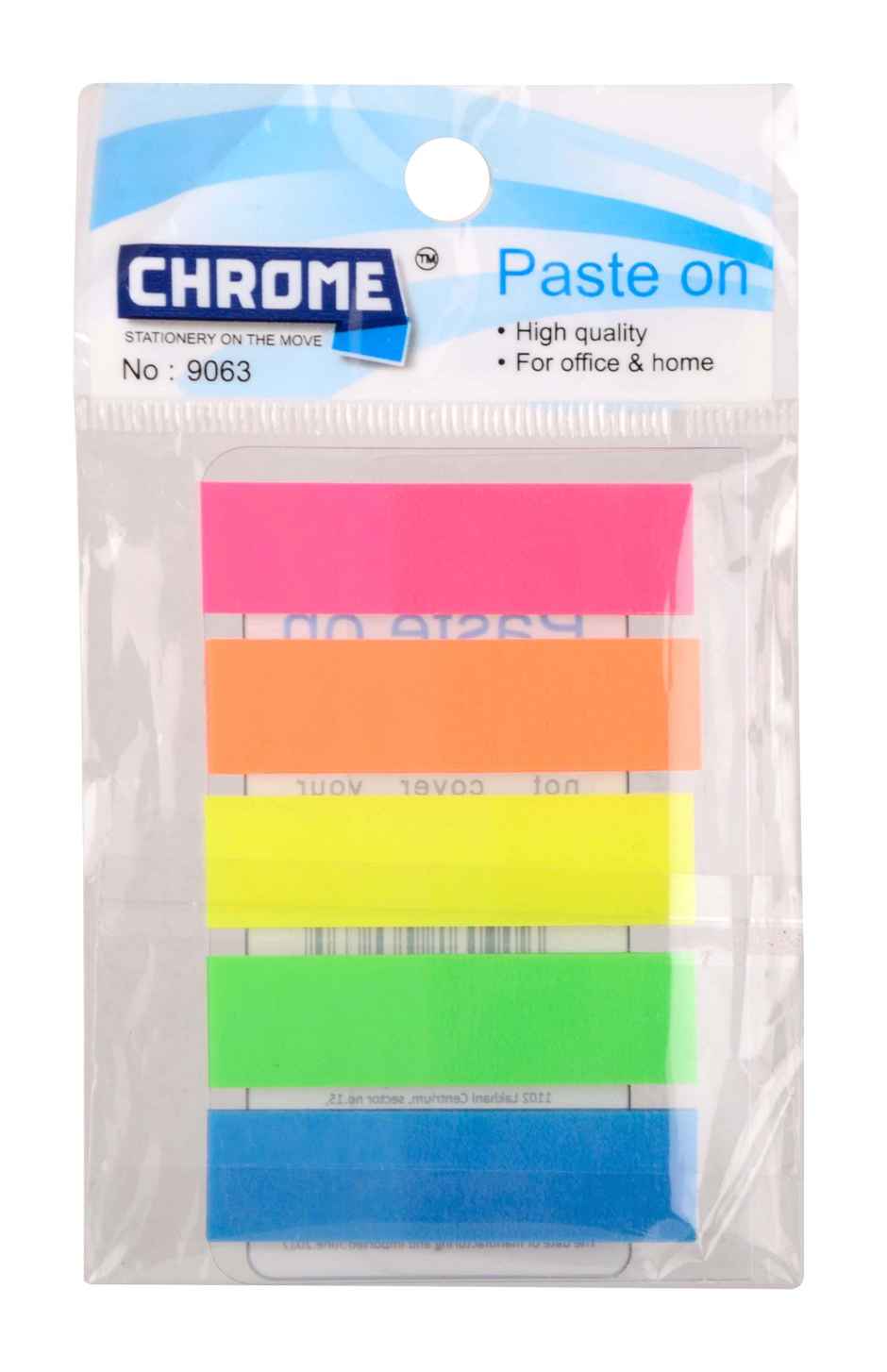 Chrome Neon Flags Sticky Notes 5 Colors
