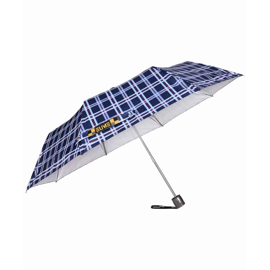 Eume Convoy 21.5 Inch Manual Open Umbrella - Navy Blue Checks