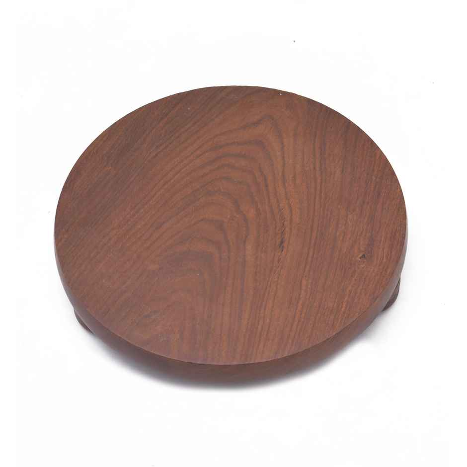 Oggn Brown Shisham Wood Chakla 9 Inch