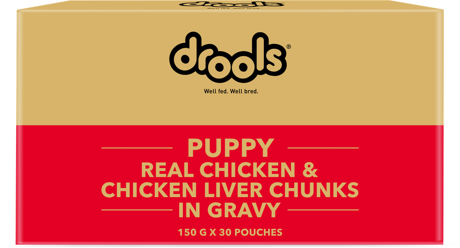 Drools Puppy Real Chicken And Chicken Liver Chunks In Gravy (150 gm x 30)