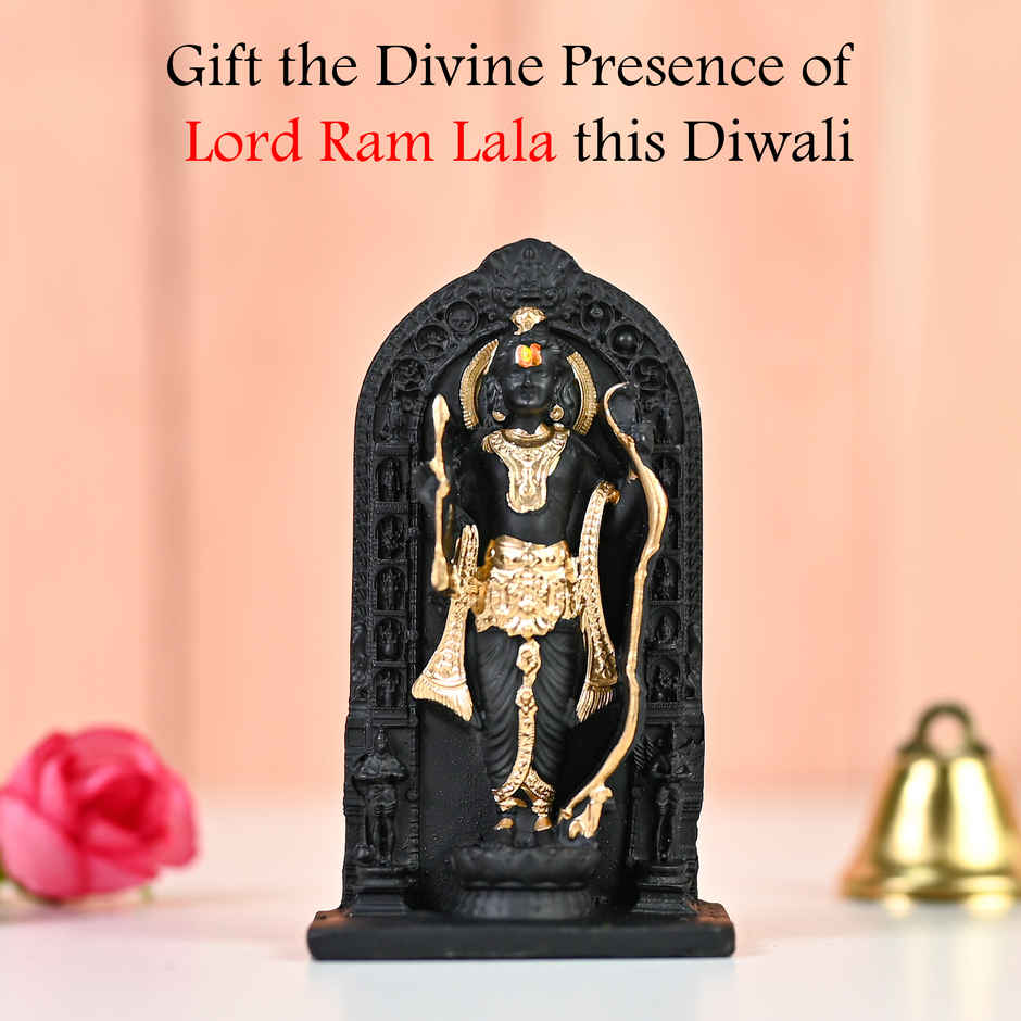 Ram Lalla Idol Showpiece | Handcrafted Resin Lord Ram for Pooja, Home Decor & Gift | HINDCRAFT
