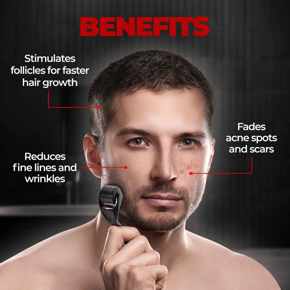 Beardo Men Derma Roller Thicker Hair & Tight Skin