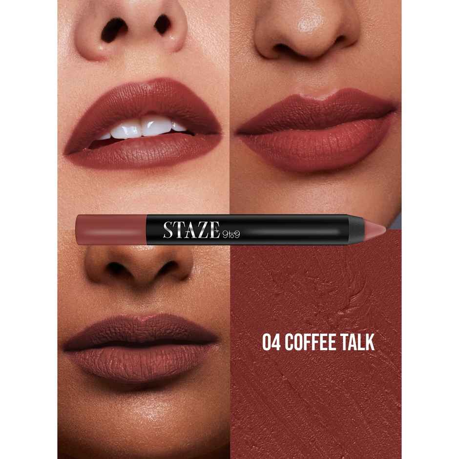 Staze Non-Drying & Smudgeproof Matte Lip Crayon |04 Coffee Talk