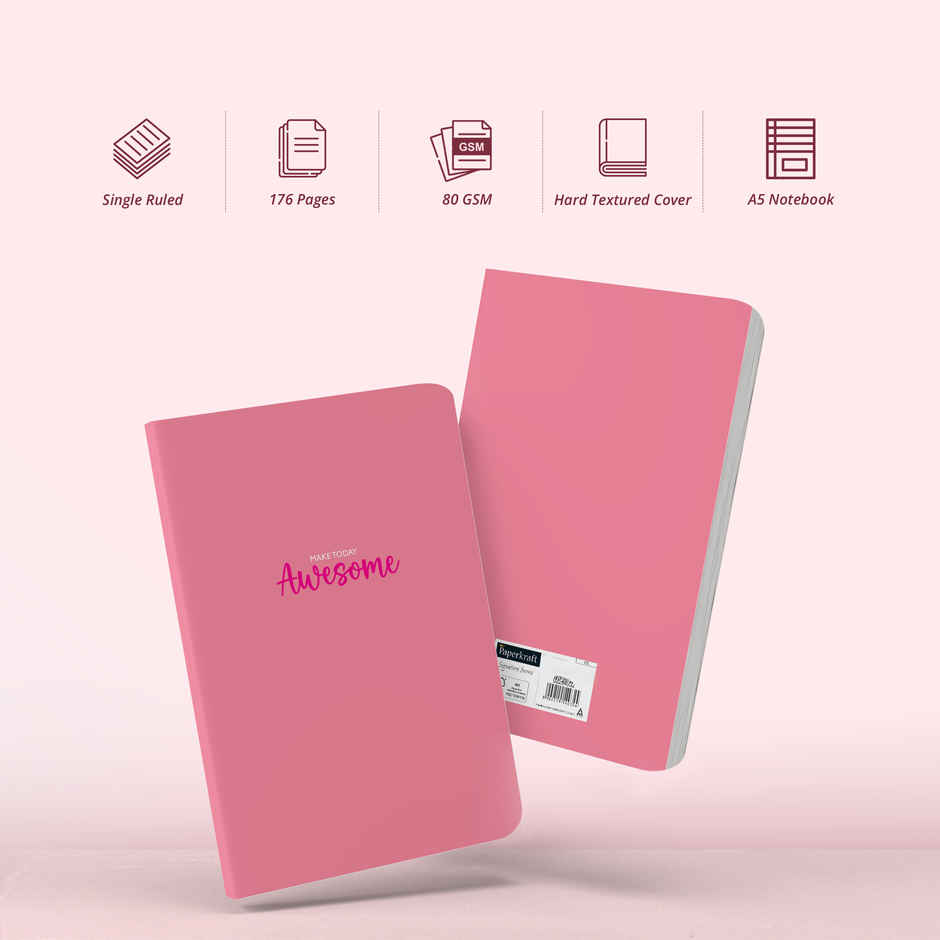 Paperkraft | Signature Series | A5 Size | 176 Pages | 80 Gsm | Single Line | Soft Cover