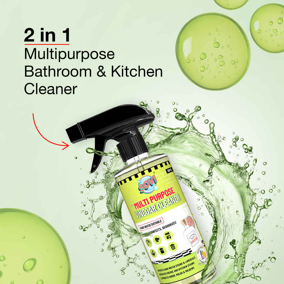 Sovi Multipurpose Vinegar Cleaner | Bathroom - Kitchen Cleaner | Degreaser | Lavender | Pack Of 2