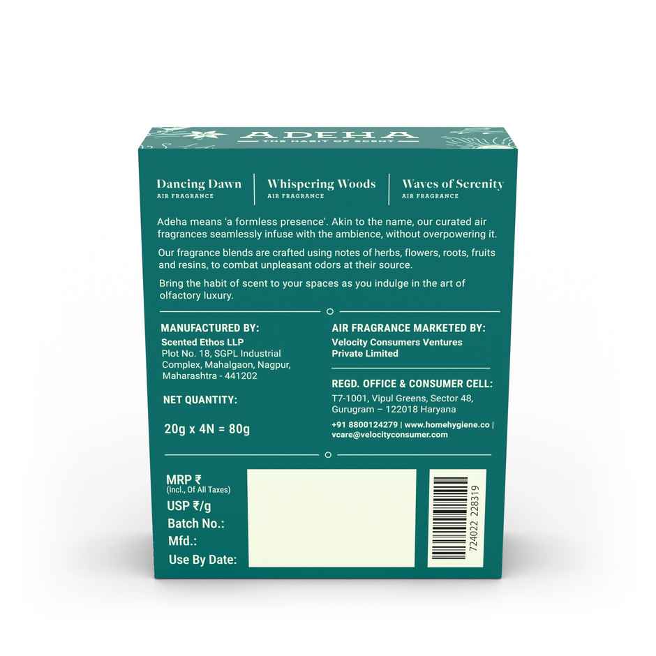 Adeha The Habit of Scent Air Freshener | Pouch