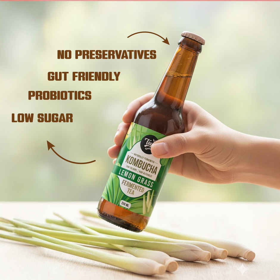 Toyo Kombucha Low Sugar Lemongrass | Non-Alcoholic Kombucha