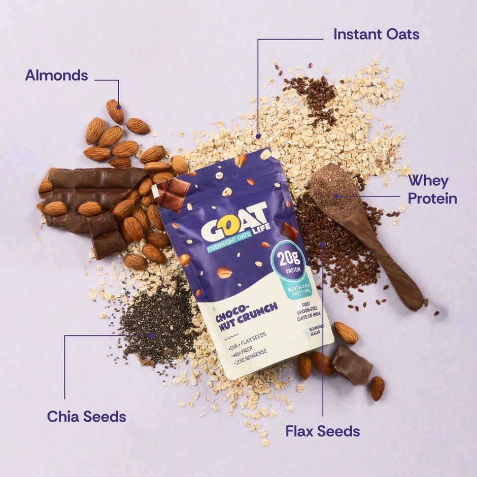 GOAT Life Choco-Nut-Crunch High-Protein Overnight Oats
