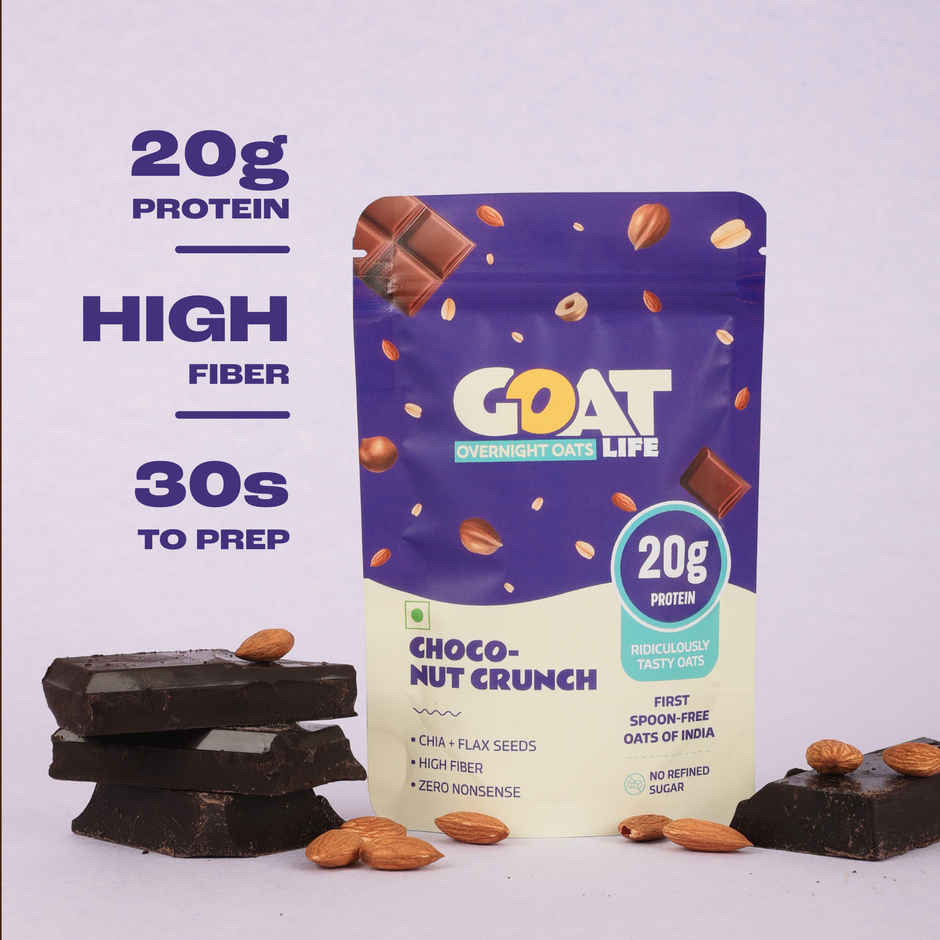 GOAT Life Choco-Nut-Crunch High-Protein Overnight Oats