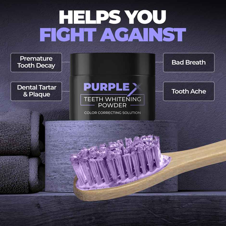 Beardo Purple X Teeth Whitening Powder
