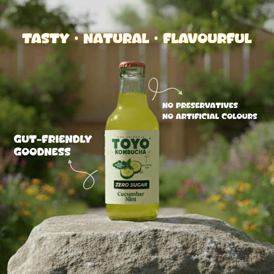 Toyo Kombucha Zero Sugar Cucumber Mint