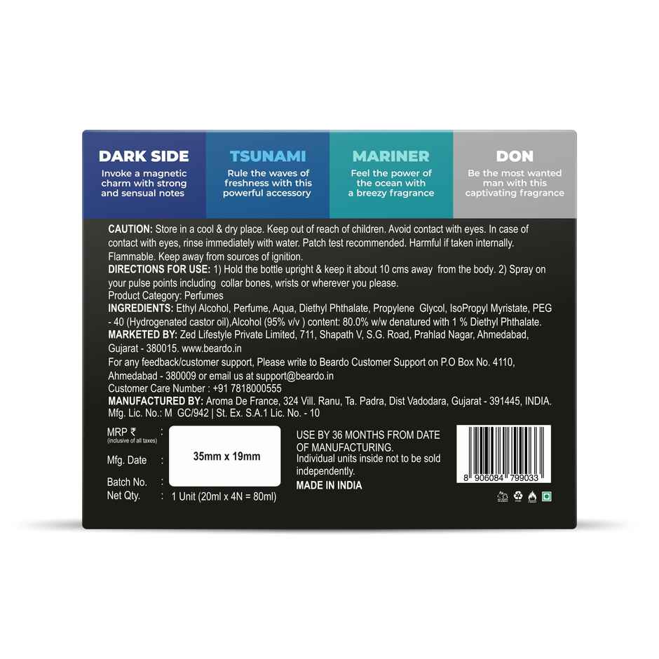 Gillette Fusion Premium Gift Set For Men (1pc) & Beardo Best Day Perfume Gift Set  (1pack) Combo