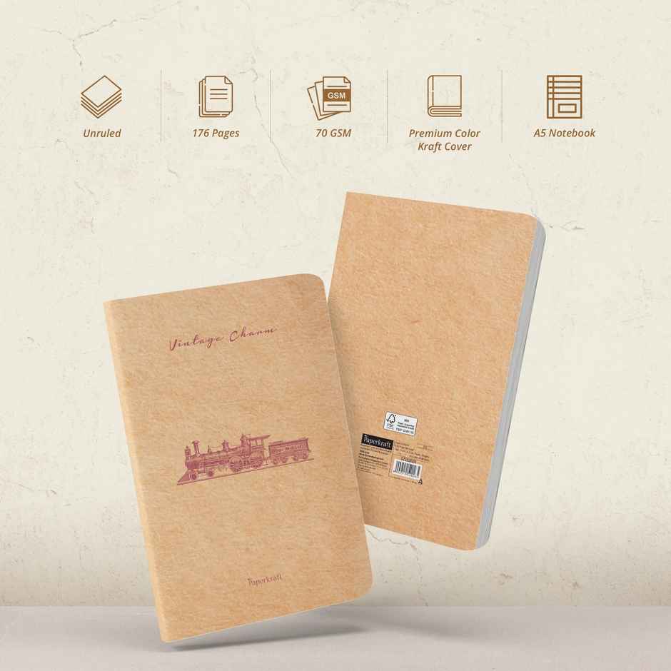 Paperkraft | Vintage Series Brown Kraft | Automotive | 210x 148 |176 Pages |unruled