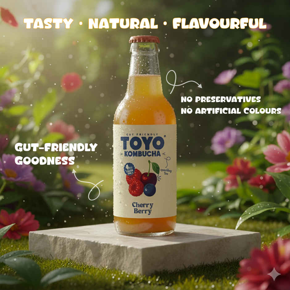 Toyo Kombucha Low Sugar Cherry Berry