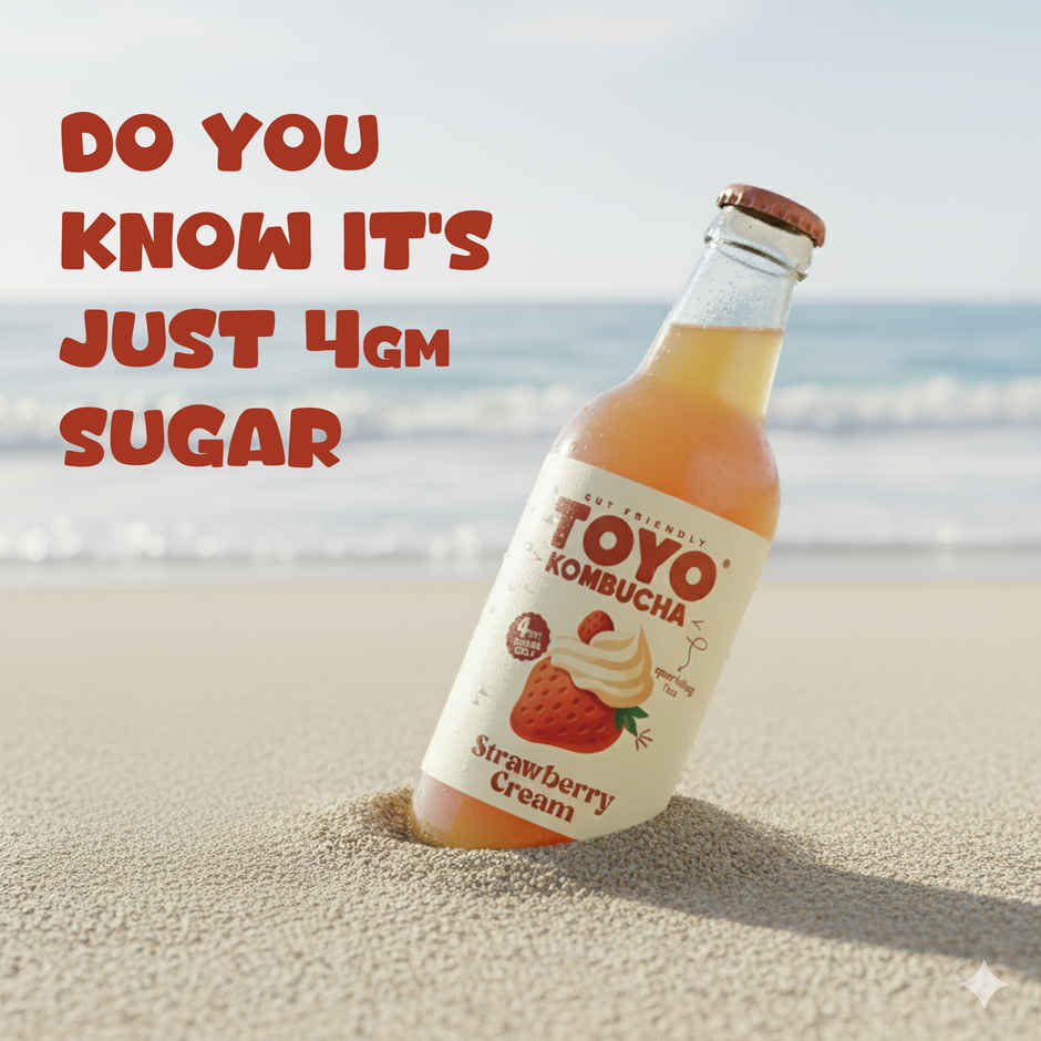 Toyo Kombucha Low Sugar Strawberry Cream