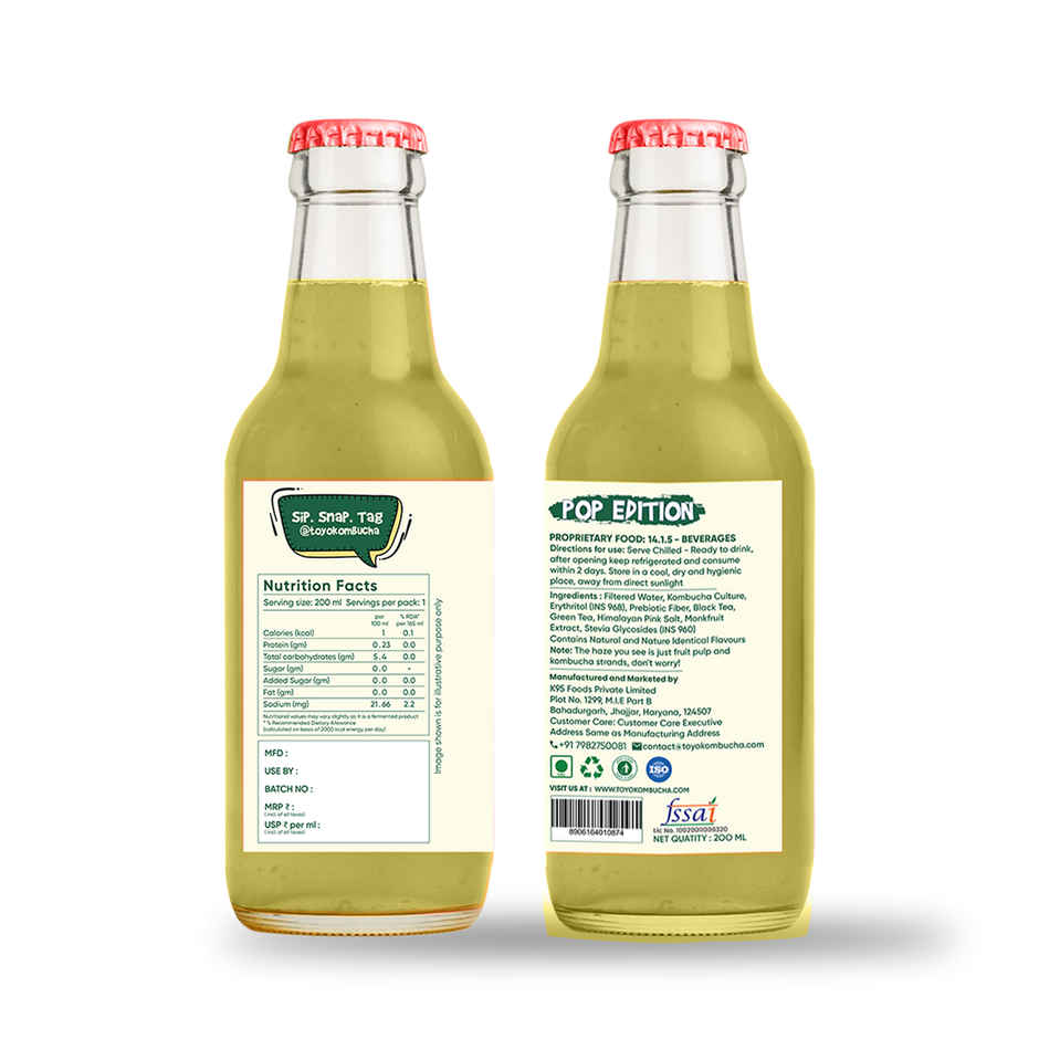 Toyo Kombucha Zero Sugar Cucumber Mint