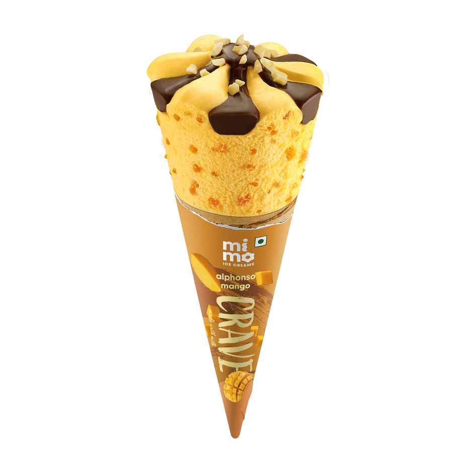 Mimo Crave Cone Alphonso Mango Ice Cream