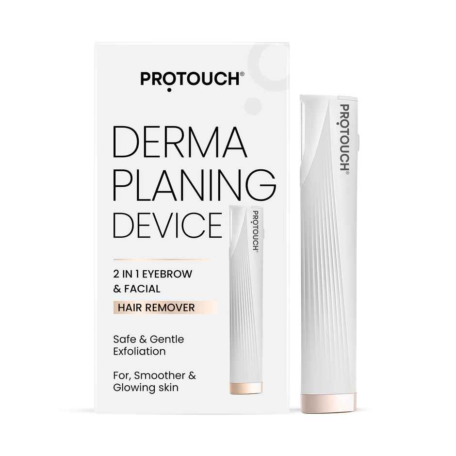 Protouch Dermaplaning Device | 2 In 1 Facial Hair Remover & Eyebrow Grooming