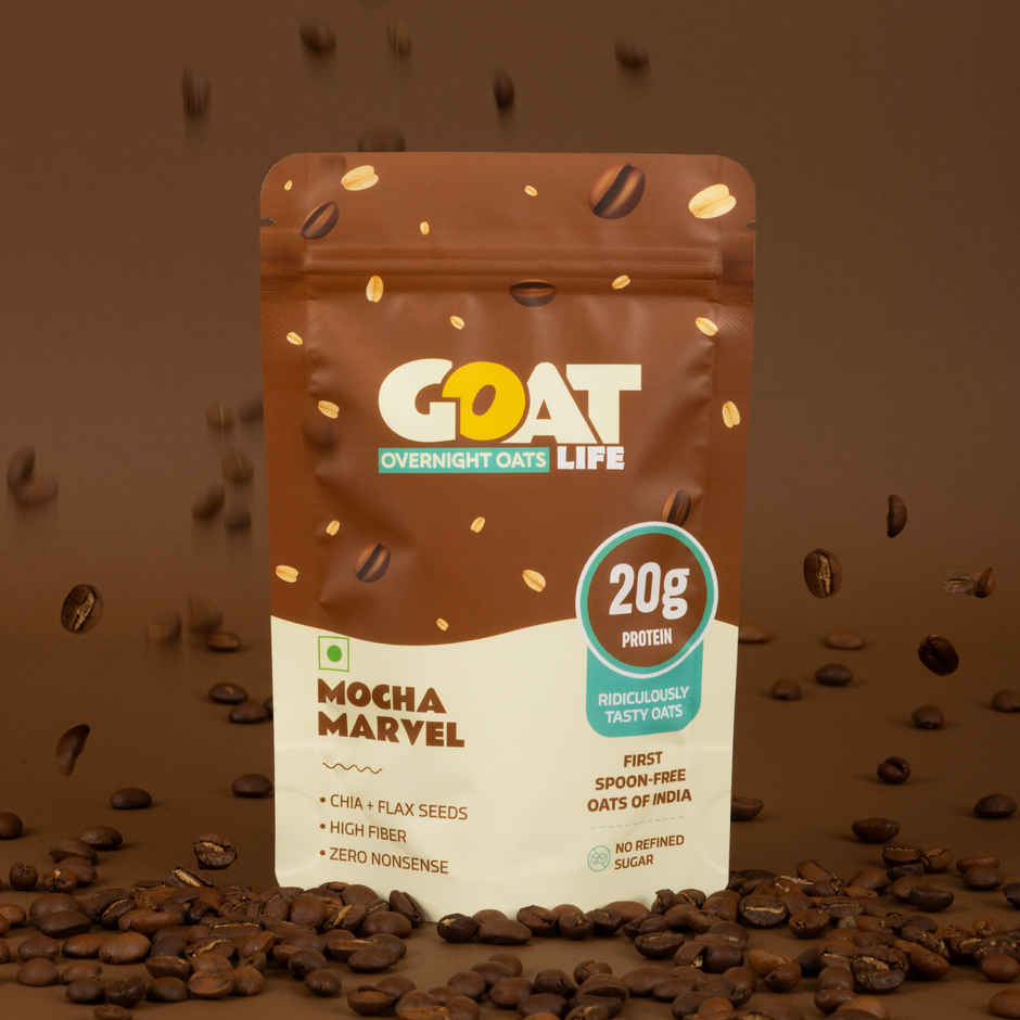 GOAT Life Mocha Marvel High-Protein Overnight Oats