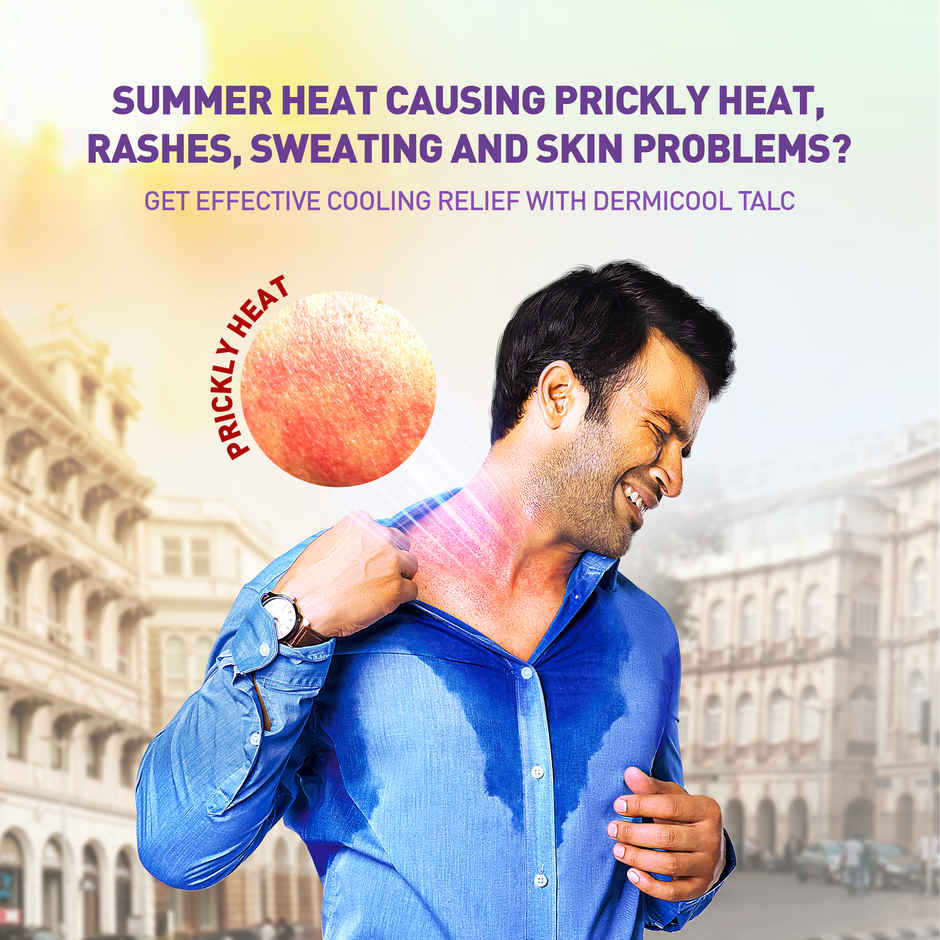 Dermicool Prickly Heat Powder Soothing Lavender + Dermicool Free