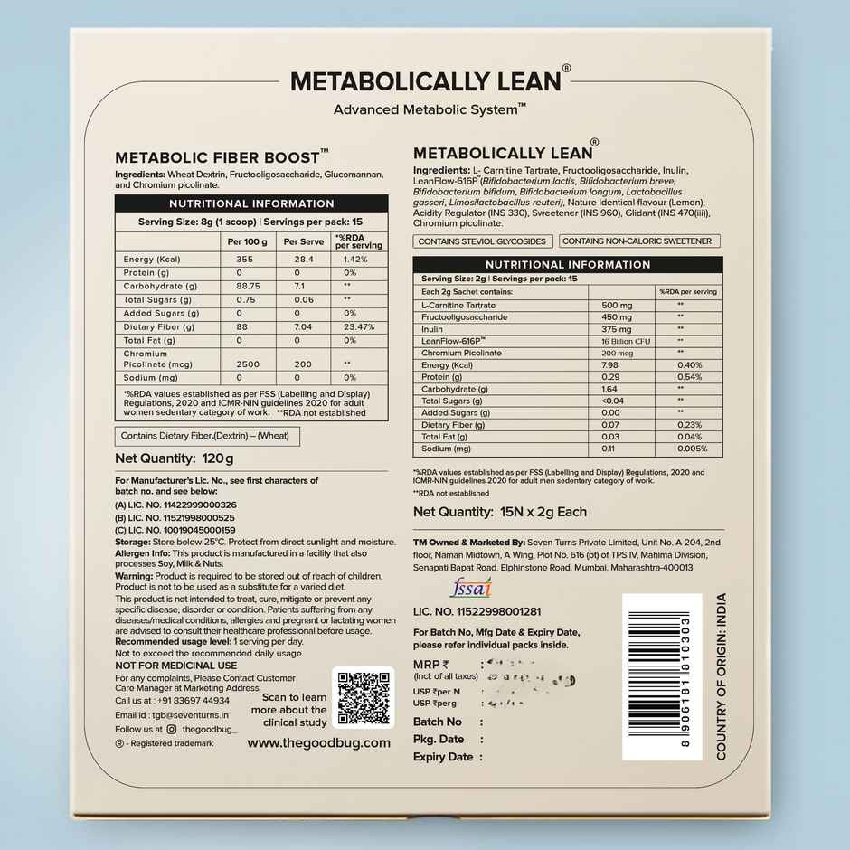 The Good Bug Metabolically Lean Advanced Metabolic System | Weight Management Support