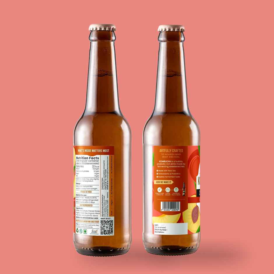 Toyo Kombucha Zero Sugar Exotic Peach Kombucha Combo