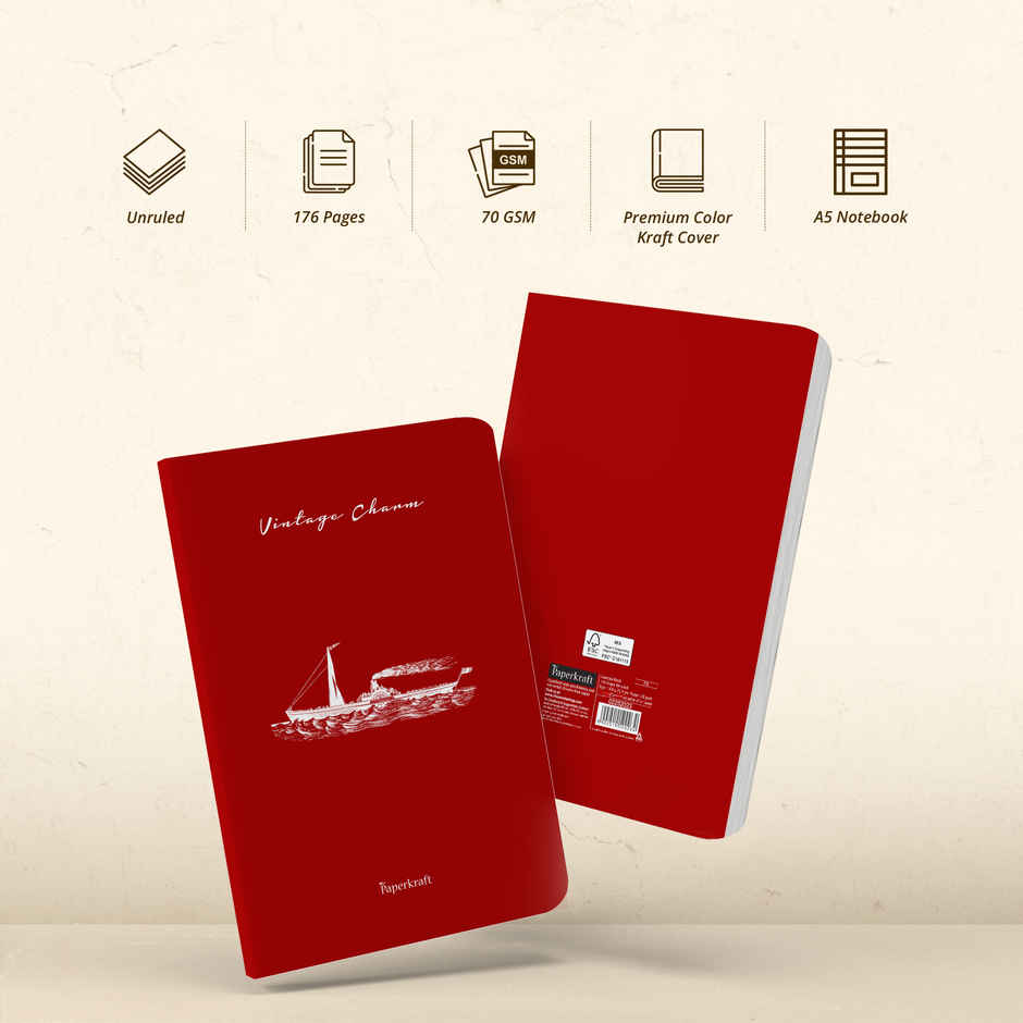 Paperkraft|Kraft cover|Unruled|A5|210 X 148|176 pages