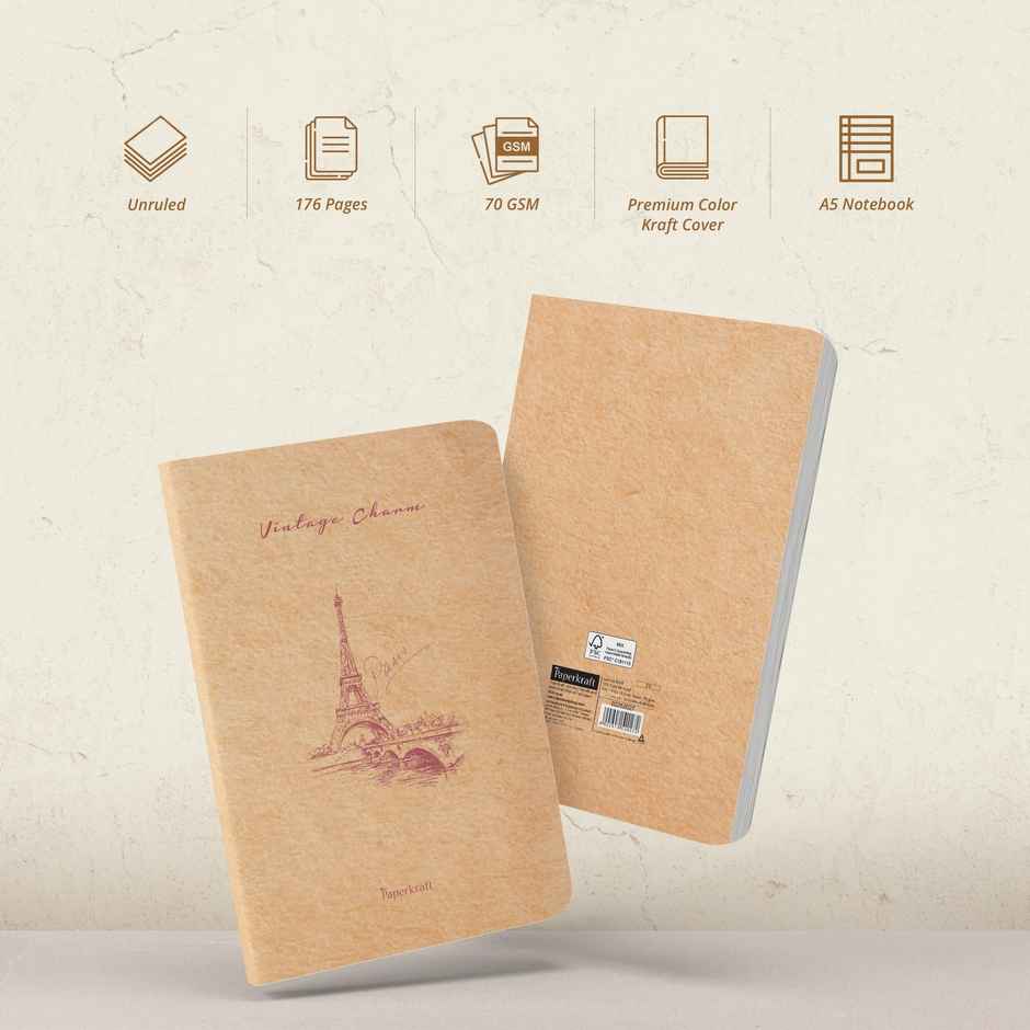 Paperkraft | Vintage Series Brown Kraft | City | 210x 148 |176 Pages |unruled