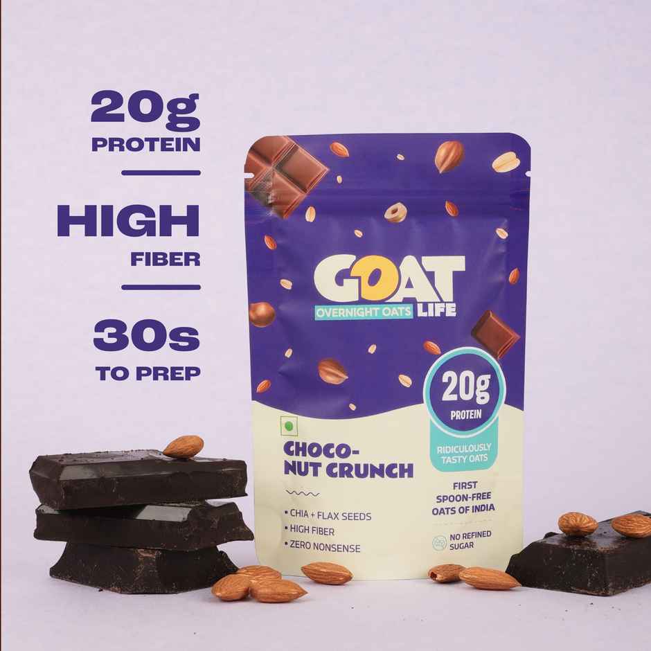 GOAT Life Choco-Nut-Crunch High-Protein Overnight Oats