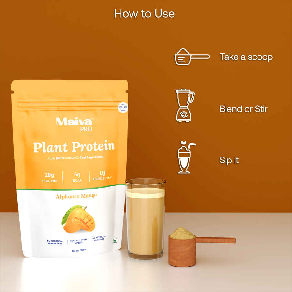 Maiva Pro Plant Protein Powder - Alphonso Mango