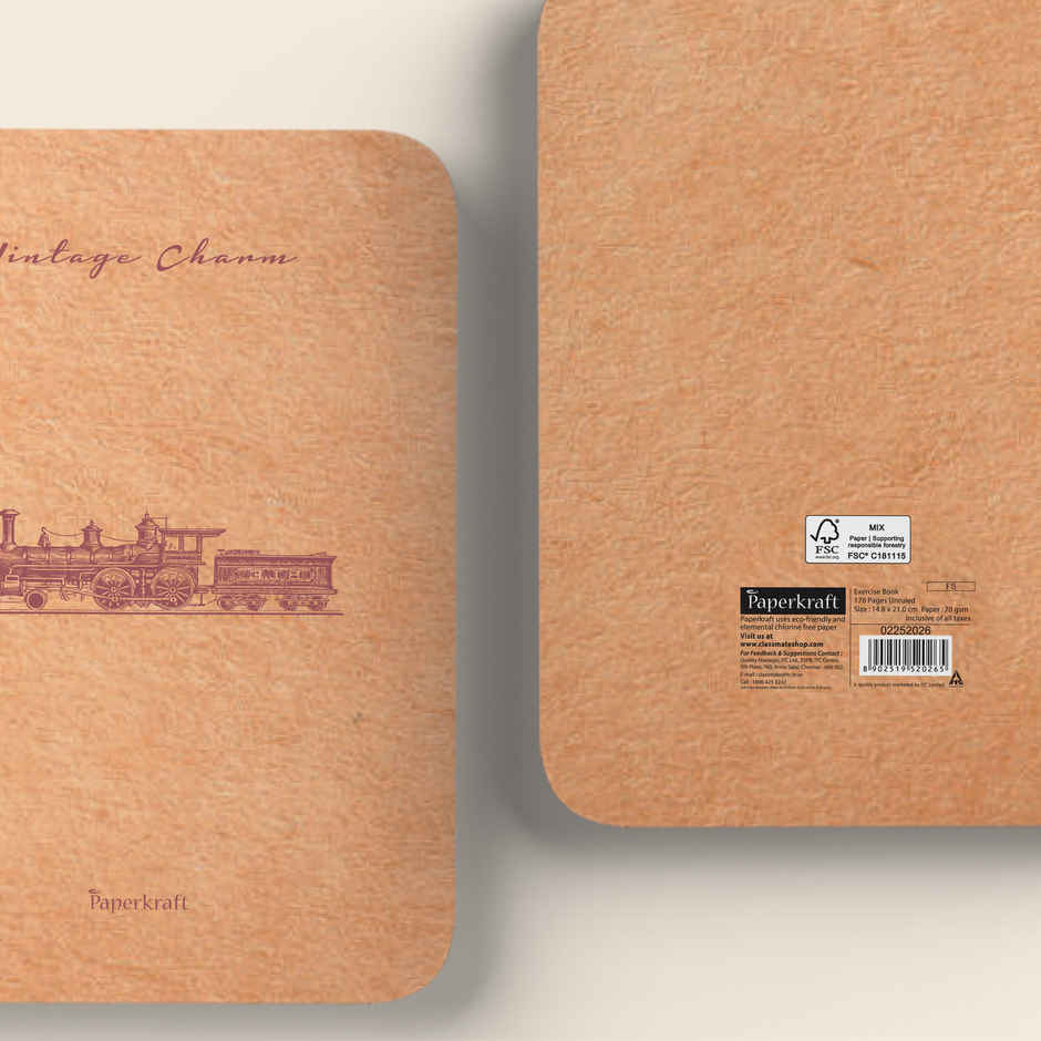Paperkraft | Vintage Series Brown Kraft | Automotive | 210x 148 |176 Pages |unruled