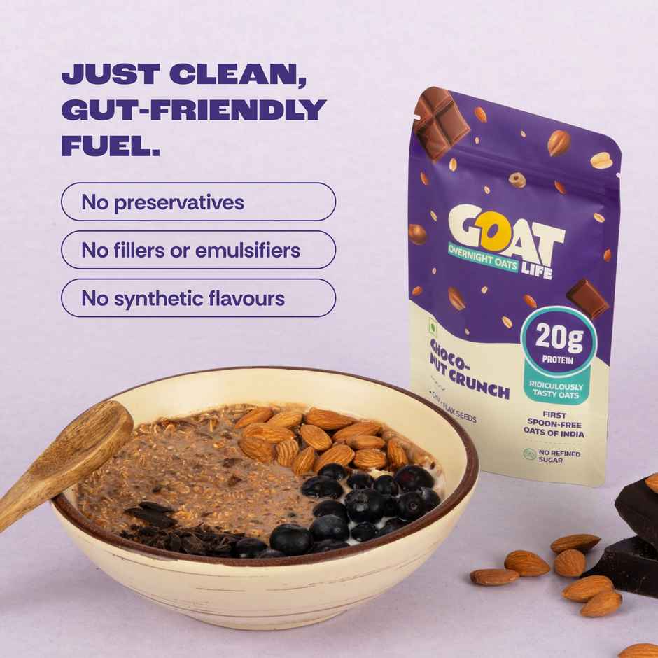 GOAT Life Choco-Nut-Crunch High-Protein Overnight Oats