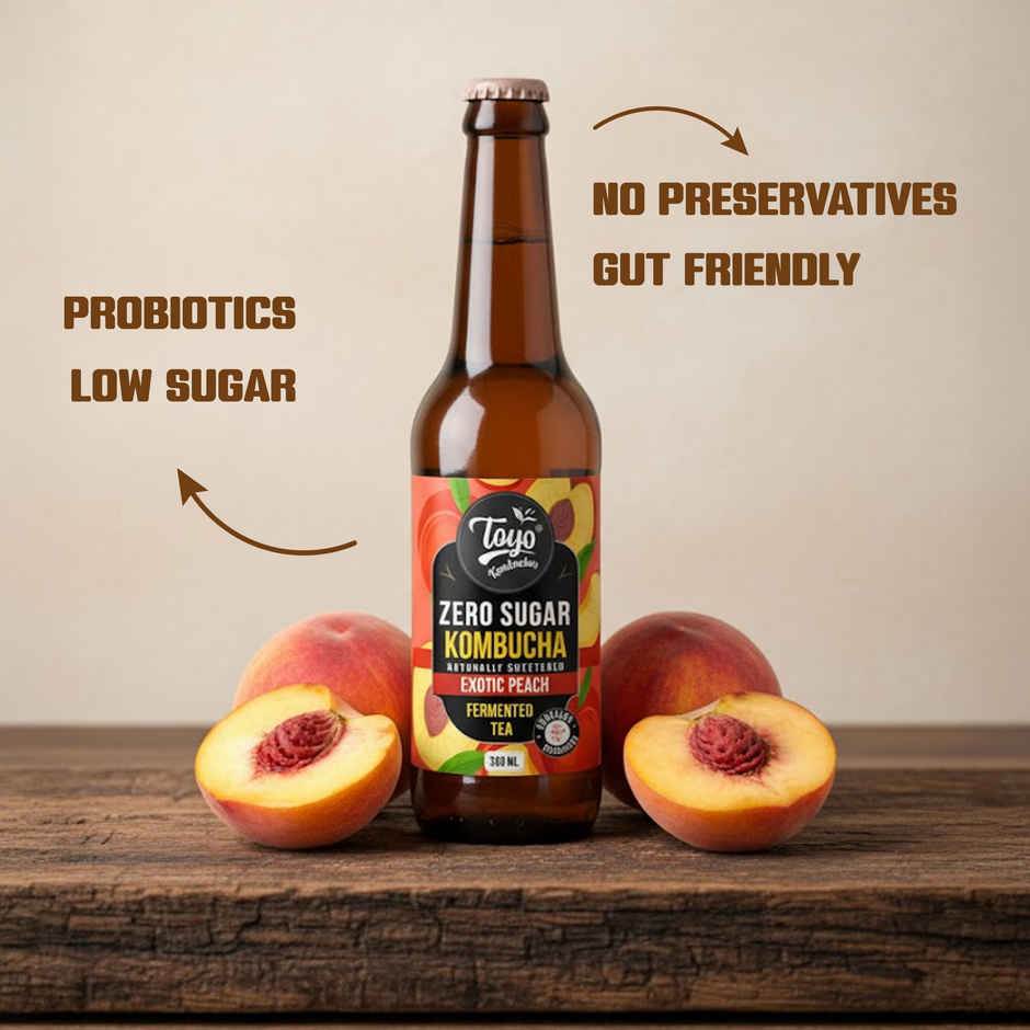 Toyo Kombucha Zero Sugar Exotic Peach Kombucha Combo