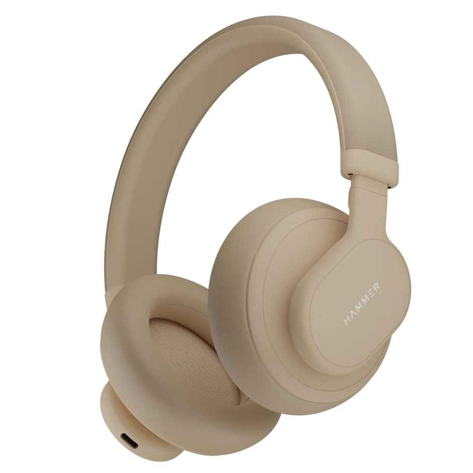 Hammer Touch Control Bash Max Over The Ear Wireless Bluetooth Headphones With Mic - Apricot