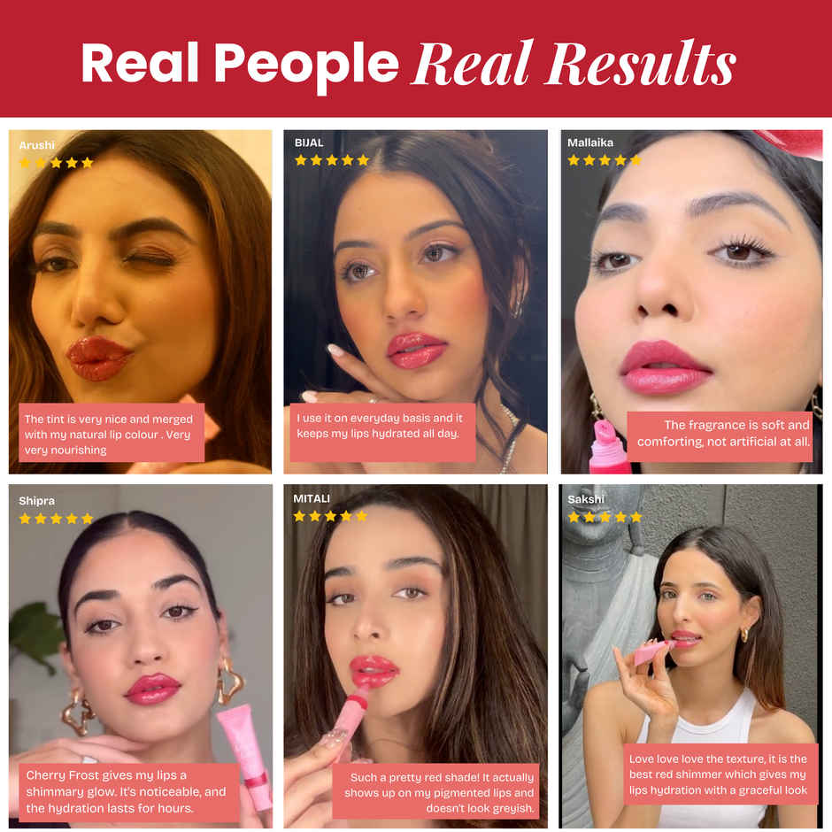 Lip Barrier Butter Balm Brightens Hydrates Dry Pigmented Lips - Cherry Frost