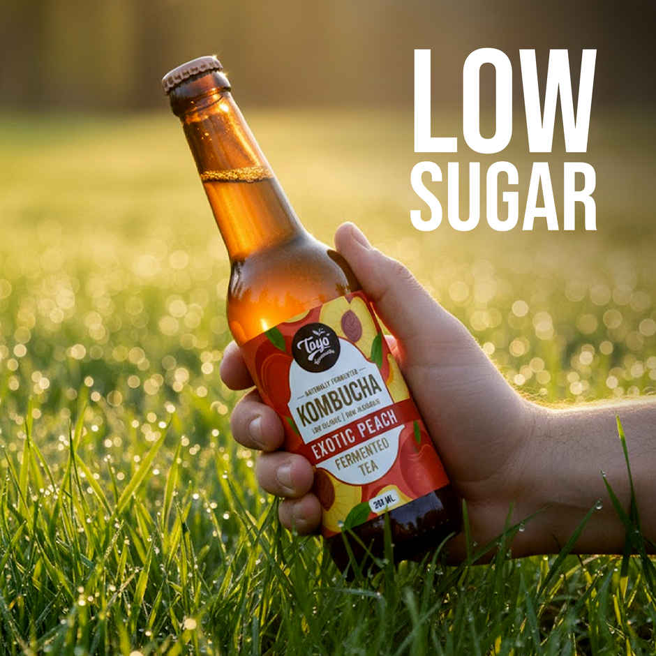 Toyo Kombucha Low Sugar Exotic Peach | Non-Alcoholic Kombucha