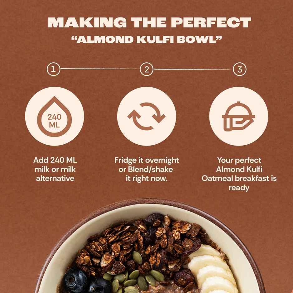 GOAT Life Almond Kulfi High-Protein Overnight Oats
