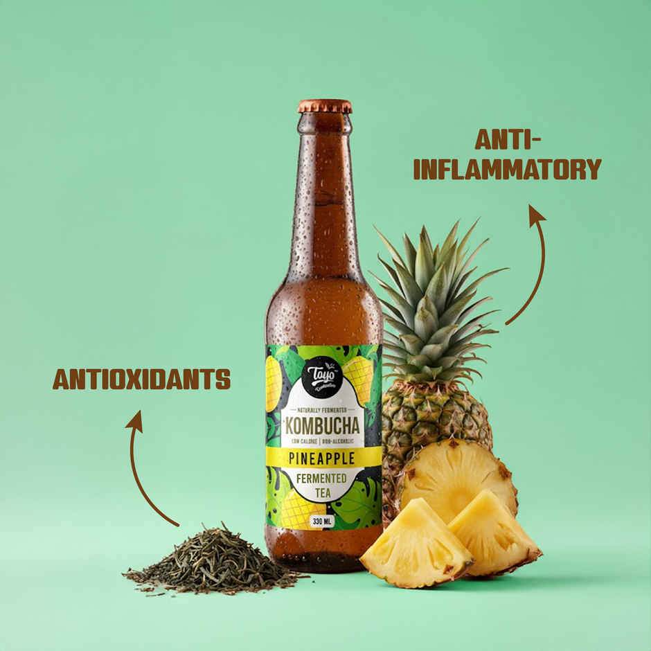Toyo Kombucha Low Sugar Pineapple | Non-Alcoholic Kombucha