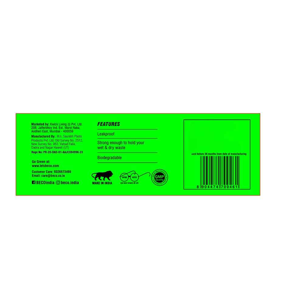 Beco Biodegradable Garbage Bags - Medium | 19 x 21 Inch 30 pc Combo