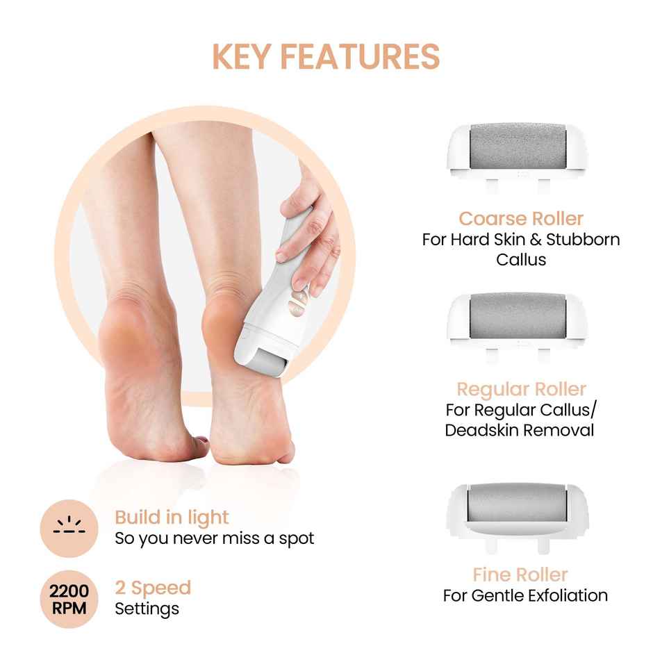 PROTOUCH Bliss Callus Remover | Electric Home Pedicure Device For Smooth Feet