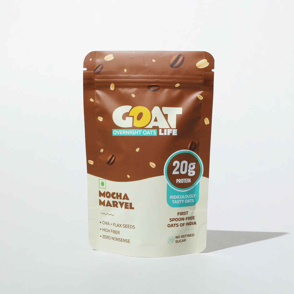 GOAT Life Mocha Marvel High-Protein Overnight Oats