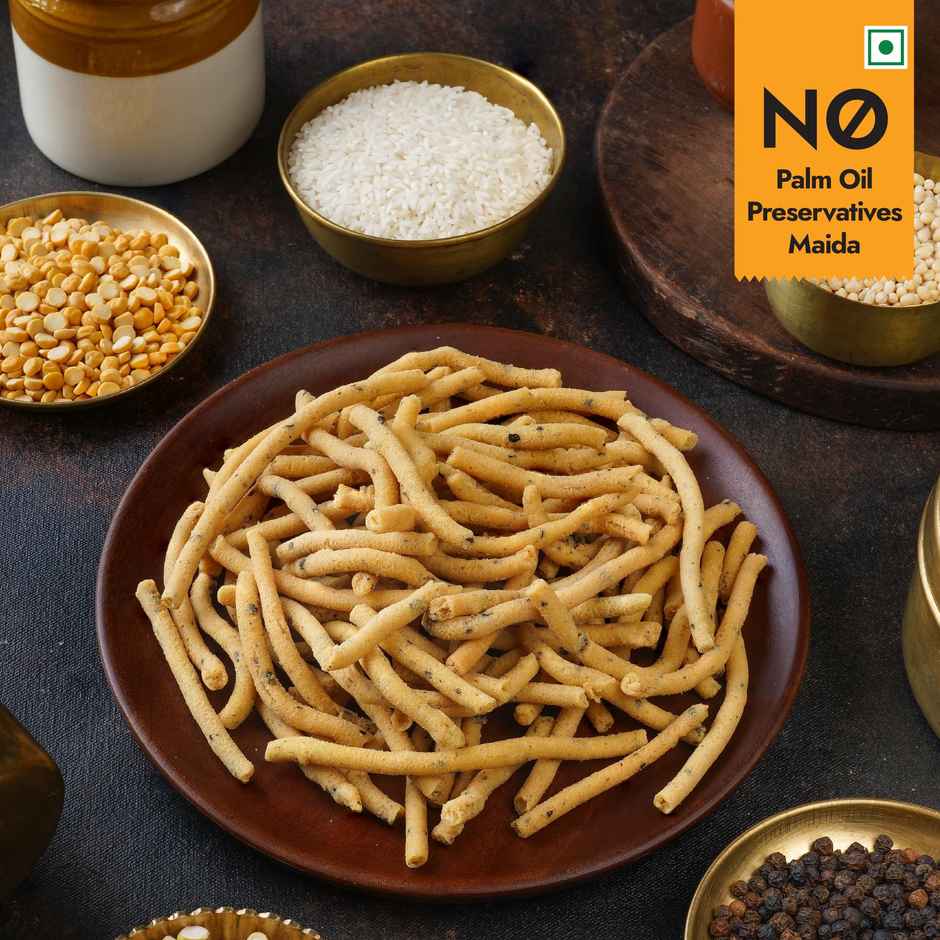 Sweet Karam Coffee Pepper Murukku Sticks