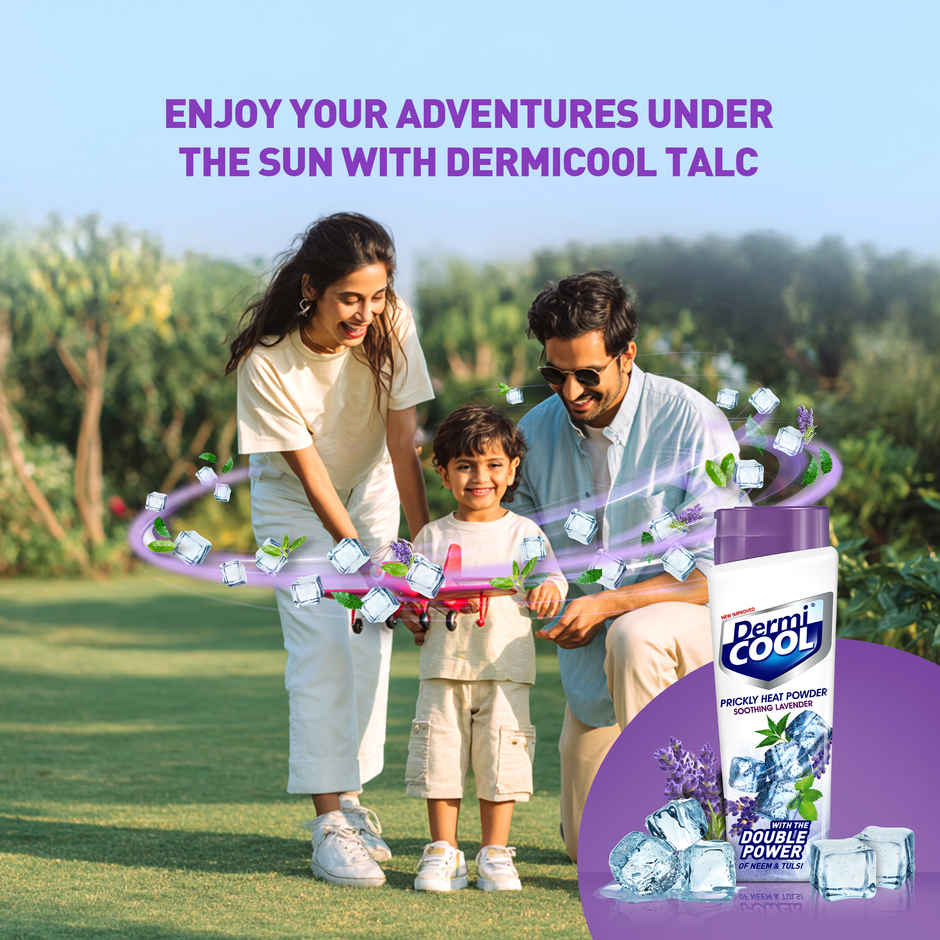 Dermicool Prickly Heat Powder Soothing Lavender + Dermicool Free