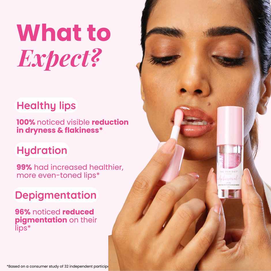 The Skin Diet Company Lip Barrier Oil Clear Gloss With Peptides Hydrates | For Dry & Pigmented Lips