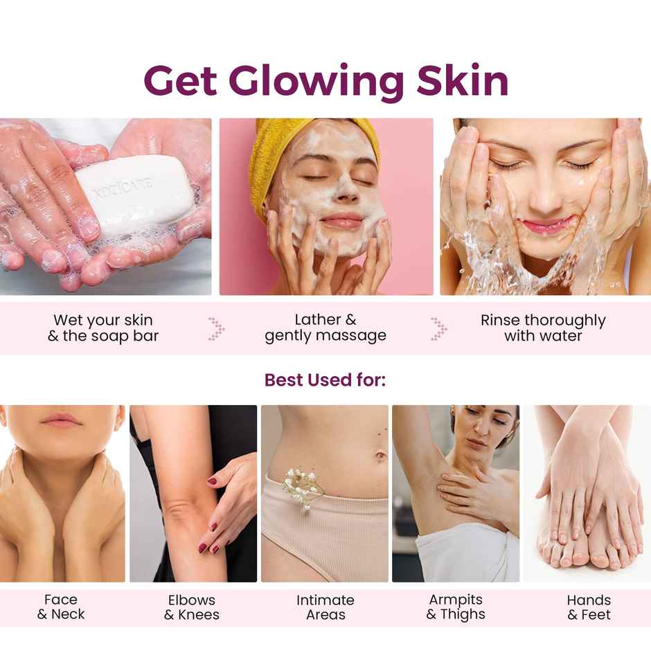 Kozicare Kojic Acid Soap And Glutathione Soap | Whitening Soap | Body Tan Removal Soap | Pack Of 3