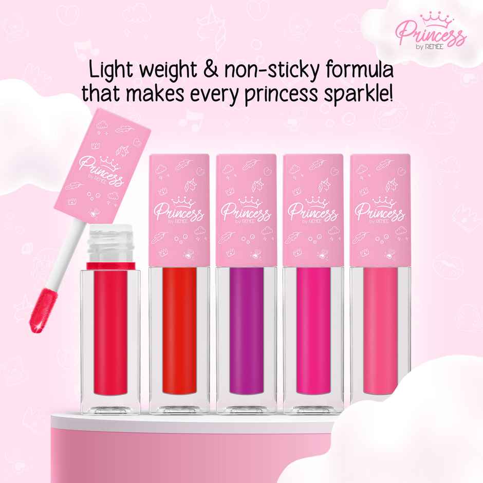 Princess By Renee Royal Shine Lightly Tinted Super Glossy Lip Gloss Set