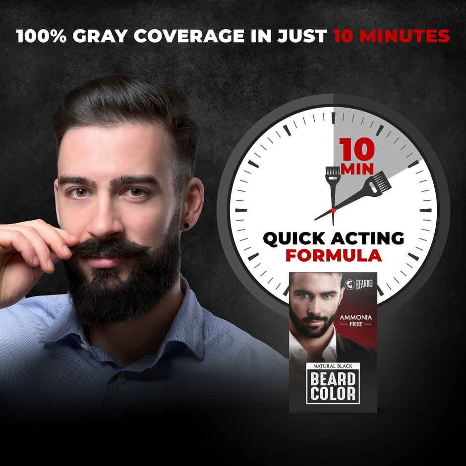 Beardo Men Natural Black Beard Colour